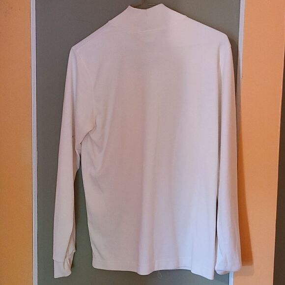 Alfred Dunner Small Off White Long Sleeve Mock Turtle Neck Sweater - Picture 2 of 4